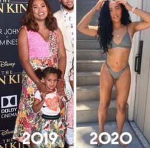 Ayesa Curry transformation in 2020.